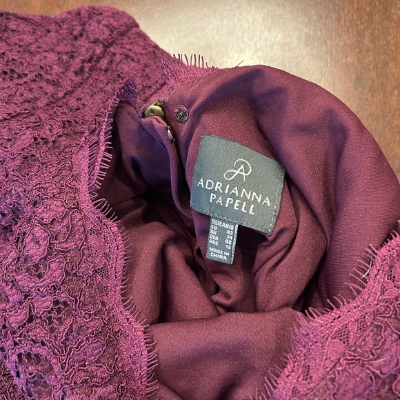 Adrianna Papell Purple Lace Dress - Picture 2 of 5